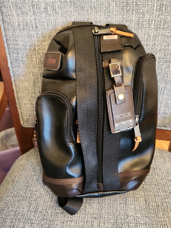 Tumi Other - TUMI Alpha Bravo Monterey Black Leathee Sling Backpack - Men's Travel Bag